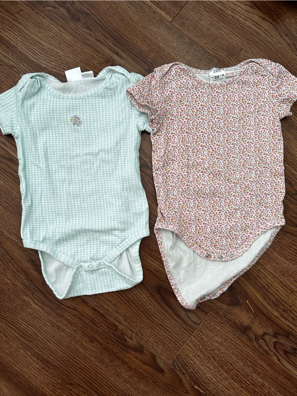 Zara floral baby onsies